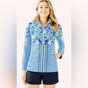 Lilly Pulitzer skipper pop over blue grotto sirens and spirits NWT! SIZE M